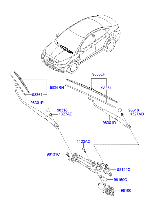 Hyundai kia 983611r000