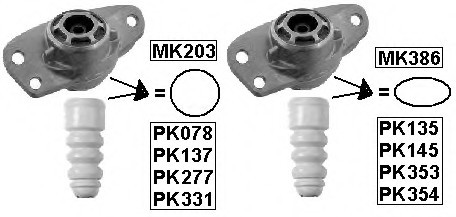 PK078 MONROE (Бельгия) Пильовики+відбійники задніх амортизаторів AVEO (комплект) / MONROE