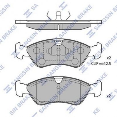 SP1078 Hi-Q (SANGSIN BRAKE) Колодки гальмівні передні NEXIA, ESPERO / HI-Q