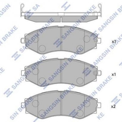 SP1103 Hi-Q (SANGSIN BRAKE) Колодки передні гальмові LACETTI LANOS 1.6 NUBIRA LEGANZA,TACUMA з датчиком