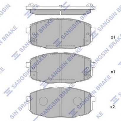 SP1162 Hi-Q (SANGSIN BRAKE) Колодки CARENS II,CEE`D,CERATO, I30 передние (Hi-Q)