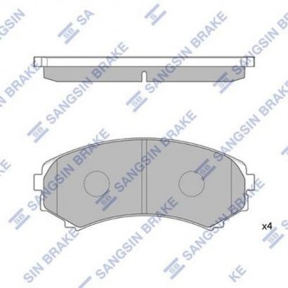 SP2075 Hi-Q (SANGSIN BRAKE) Тормоз.колодки перед.Mitsubishi Grandis,Pajero Vagon (с 2004) SB