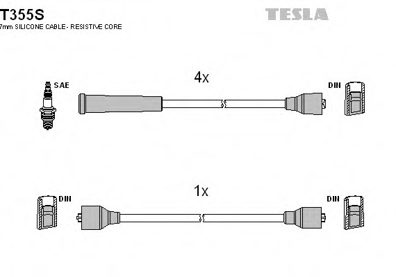 T355S TESLA (Чехия) Провід TESLA silikon 2101 в/в