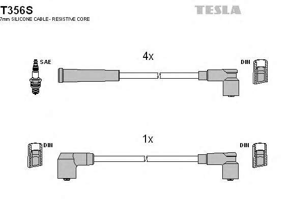 T356S TESLA (Чехия) Провід TESLA silikon 2108 в/в