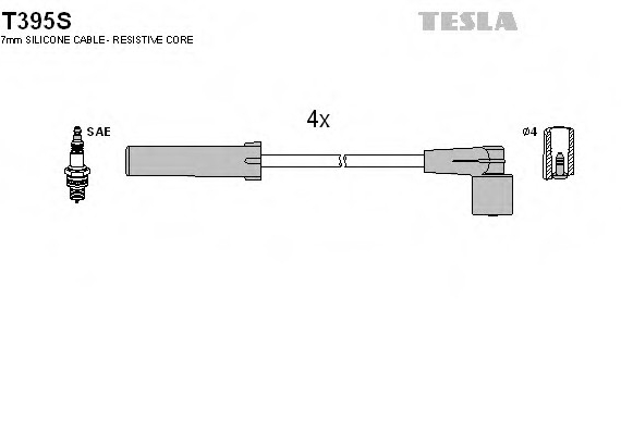 T395S TESLA (Чехия) Провода TESLA silikon 2111 8кл в/в