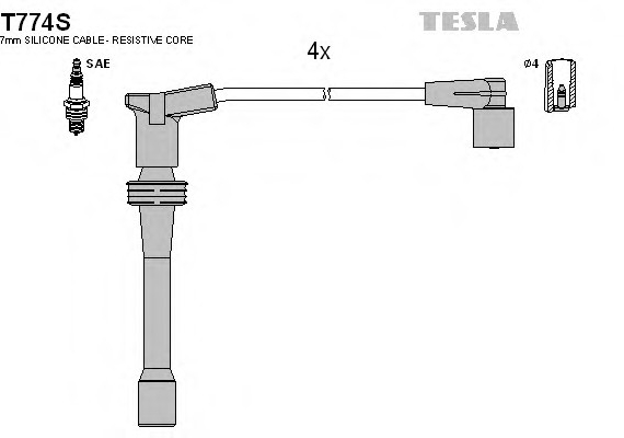 T774S TESLA (Чехия) Провід TESLA silikon 2112 16кл в/в