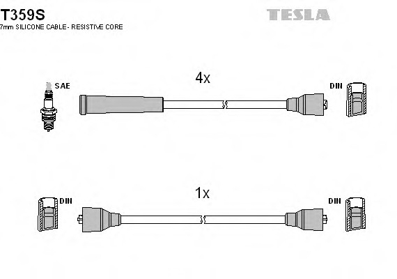 T359S TESLA (Чехия) Провід TESLA silikon 2121 в/в