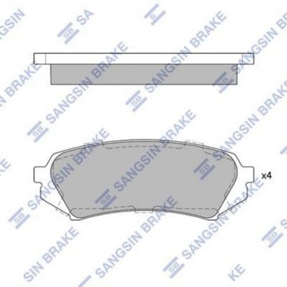 SP1380 Hi-Q (SANGSIN BRAKE) Колодки зад диск TOYOTA LAND CRUISER 100 98~ 04466-60030