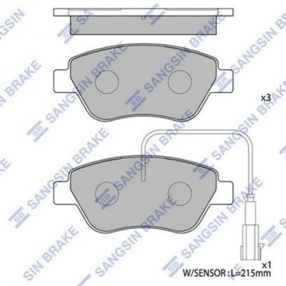 SP1201 Hi-Q (SANGSIN BRAKE) Тормоз.колодки перед.Fiat Doblo(119)1.3