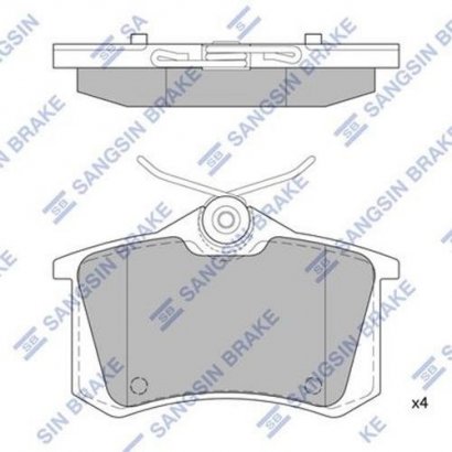 SP1391 Hi-Q (SANGSIN BRAKE) Гальмівна колодка задня ACCORD 98-08/SKODA OCTAVIA,FABIA/VW BORA,GOLF,PASSAT/RENAULT MEGANE/PEUGEOT