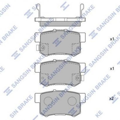 SP1076-R Hi-Q (SANGSIN BRAKE) Гальмівна колодка задня CIVIC 97-/SHUTTLE 94-01/ACCORD 90-98/LEGEND 91-/CRV 02-05/STREAM 01- /PRELU