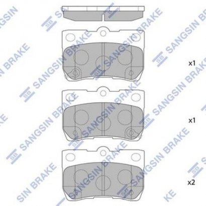 SP2083 Hi-Q (SANGSIN BRAKE) Гальмівна колодка задня LEXUS GS300 01-08/GS350 07-/GS430 06-07/GS450H 07-/GS460 08-/GX470 10-/IS35