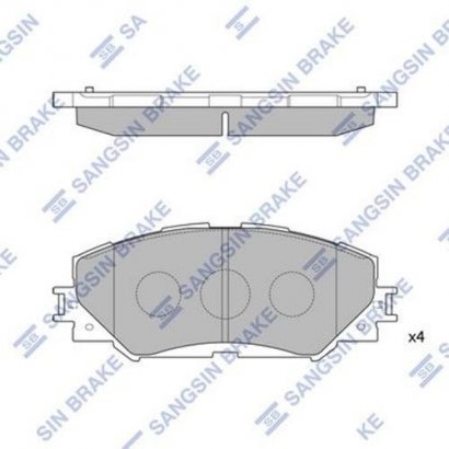 SP2093 Hi-Q (SANGSIN BRAKE) тормозная колодка передняя AURIS 06-/RAV4 06-/URBAN CRUISER 09-