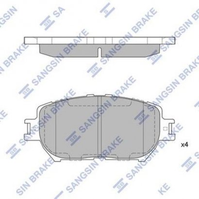 SP2037 Hi-Q (SANGSIN BRAKE) тормозная колодка передняя CAMRY 01-06/LEXUS GS300 02-