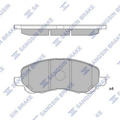 SP1360 Hi-Q (SANGSIN BRAKE) гальмівна колодка передня ECLIPSE III-IV 99-/GALANT VI 00-/LANCER VIII-IX 03-/OUTLANDER 03-04/JEEP