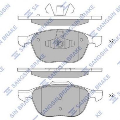 SP1260 Hi-Q (SANGSIN BRAKE) тормозная колодка передняя MAZDA3 03-/MAZDA5 05-/VOLVO S40 04-/V50 04-/FPRD FOCUS 04-