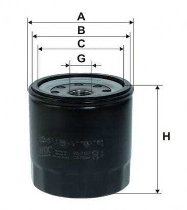 WL7197 WIX-FILTRON Фильтр масл. Tiggo1.8,Eastar2.0,Elara 2.0 большой WIX