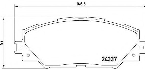 P83071 BREMBO (Германия) Колодки тормозные передние дисковые TOYOTA RAV 4 05-?, YARIS, PRIUS / BREMBO