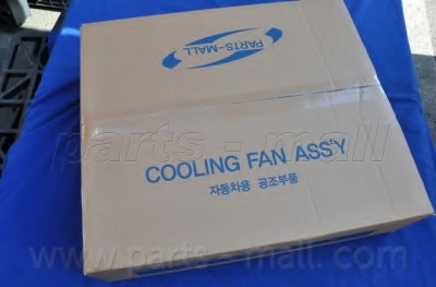 PXNAC-002 Parts-Mall Вентилятор AVEO радиатора в сборе с дифузором (с кондиционером) / PARTS MALL