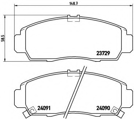 P28034 BREMBO (Германия) Колодки пер Honda Civic