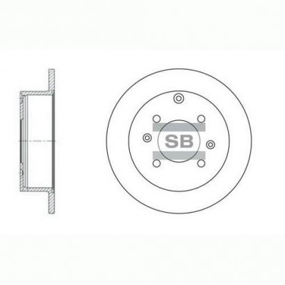 SD1047 Hi-Q (SANGSIN BRAKE) Гальмівний диск задній EF SONATA 02-