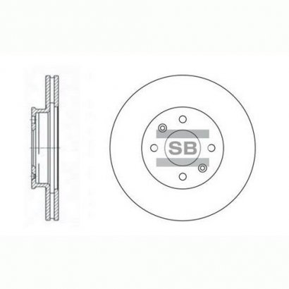 SD2028 Hi-Q (SANGSIN BRAKE) гальмівний диск передній NEW PRIDE/NEW ACCENT(Корея)