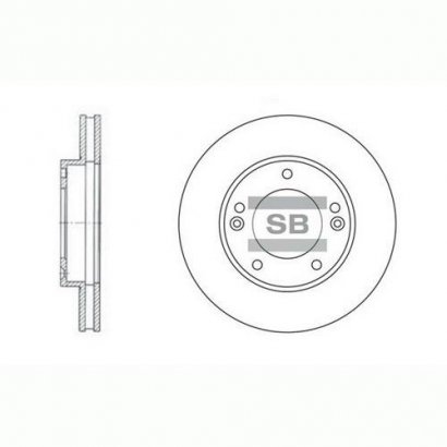 SD2026 Hi-Q (SANGSIN BRAKE) тормозной диск передний SORENTO(Корея)