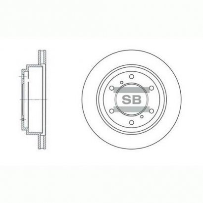 SD4307 Hi-Q (SANGSIN BRAKE) тормозной диск задний MITSUBISHI PAJERO III(Корея)