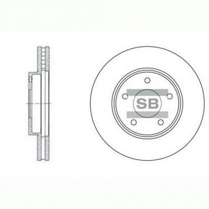 SD4202 Hi-Q (SANGSIN BRAKE) тормозной диск передний NISSAN X-TRAIL 01-07 (Корея)