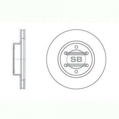 SD4004 Hi-Q (SANGSIN BRAKE) тормозной диск передний TOYOTA PRADO(Корея)