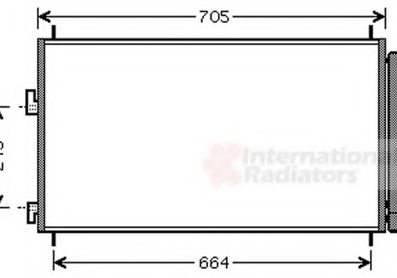 53005410 Van Wezel Конденсатор кондиционера без осушителя TOYOTA RAV4 05- / VAN WEZEL