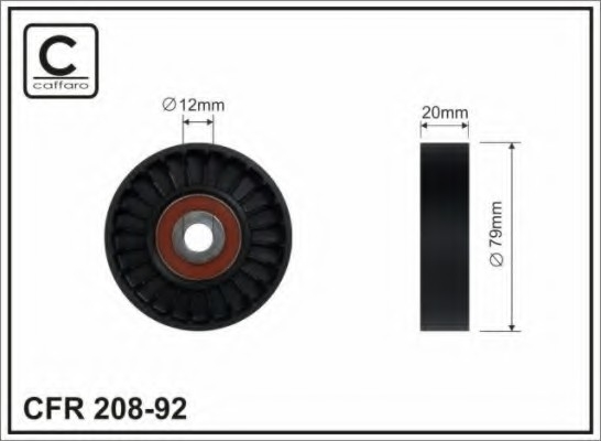 208-92 CAFFARO Ролик кондиц нат TUCS/SPG NEW/AVT/XD пластмасовый ролик
