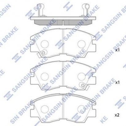 SP1135 Hi-Q (SANGSIN BRAKE) Колодки пер MITSUBISHI PAJERO 2.5, 2.6GL,GLS, 3.0 V6 -89 передн.