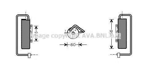 OL D335 AVA COOLING Осушувач кондиціонера Opel Vectra C 02>08 (OLD335) AVA