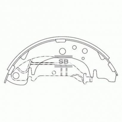 SA020 Hi-Q (SANGSIN BRAKE) Колодка торм. барабан. KIA CARNIVAL 2.5V6, 2.9TD 00-01,HYUNDAI Trajet XG 99-01 задн. (пр-во SANGSIN)