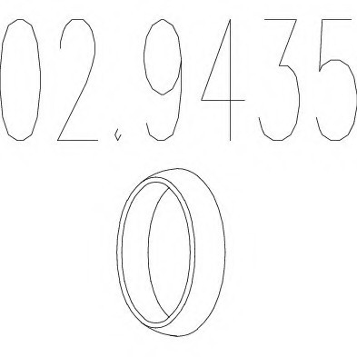 02.9435 MTS(Италия) Монтажное кольцо выхлопной системы ( D(внутр.) - 51,3 мм; D(наружн.) - 66 мм; Высота - 13,5 мм) MTS