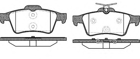 Колодка торм. FORD FOCUS C-MAX 03-07;MAZDA 3 03-,5 05-;VOLVO C30 06-,S40 II 04- задн. (пр-во REMSA) 0842.40