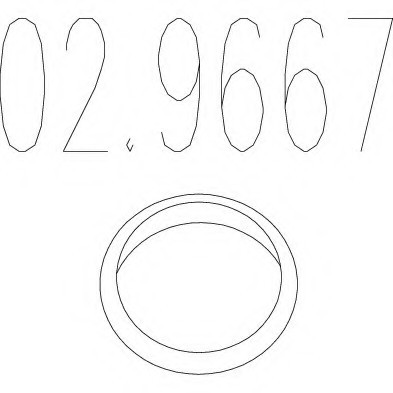02.9667 MTS(Италия) Монтажное кольцо выхлопной системы ( D(внутр.) - 50,5 мм; D(наружн.) - 65,5 мм; Высота - 15 мм) MTS