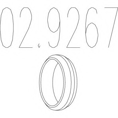 02.9267 MTS(Италия) Монтажное кольцо выхлопной системы ( D(внутр.) - 66,1 мм; D(наружн.) - 78,8 мм; Высота - 14 мм) MTS