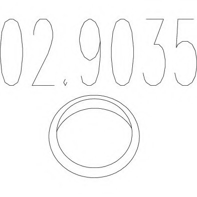 02.9035 MTS(Италия) Монтажне кільце вихлопної системи (D(внутр.) - 54 мм; D(зовніш.) - 68,5 мм; Висота - 14,5 мм) MTS