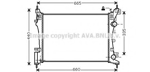 OLA2408 AVA COOLING OL-COR D 06-рад.охлаждения 1.0i 12V (±AC), 1.2i 16V (±AUT±AC), 1.4i 16V (±AUT±AC) [540*375*26] AVA
