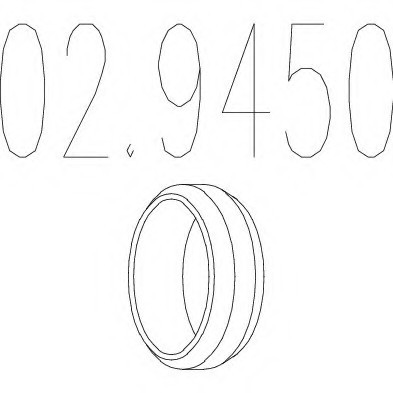 02.9450 MTS(Италия) Монтажное кольцо выхлопной системы ( D(внутр.) - 51 мм; D(наружн.) - 66 мм; Высота - 14,5 мм) MTS