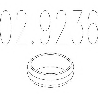 02.9236 MTS(Италия) Монтажное кольцо выхлопной системы ( D(внутр.) - 72 мм; D(наружн.) - 92 мм; Высота - 13,5 мм) MTS