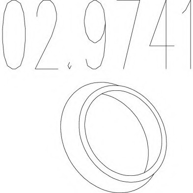 02.9741 MTS(Италия) Монтажное кольцо выхлопной системы ( D(внутр.) - 42,5 мм; D(наружн.) - 58,5; Высота - 15 мм) MTS