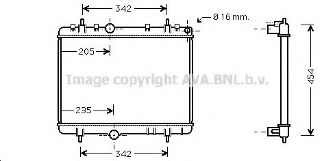 PE2267 AVA COOLING Радиатор охлаждения двигателя (PE2267) AVA