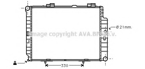 MSA2287 AVA COOLING Радиатор охлаждения двигателя MB E-class (W210) 2,7d 3,2d (MSA2287) AVA