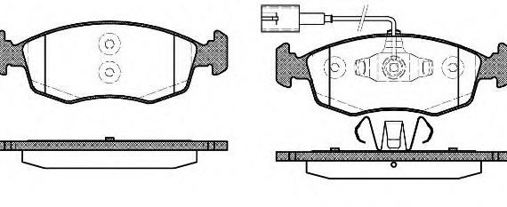 0172.52 Remsa Колодка торм. FIAT 500 0.9 TWINAIR 2010-,GRANDE PUNTO 1.2,1.3 MULTIJET передн. (пр-во REMSA)