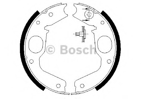 0 986 487 719 BOSCH Комплект тормозных колодок; Комплект тормозных колодок, стояночная тормозная система BOSCH