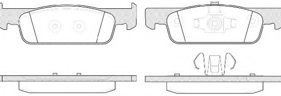 1540.00 Remsa Колодка торм. DACIA LOGAN 1.2 1.5 2012-,SANDERO 2013-, CLIO IV 2012- передн. (пр-во REMSA)