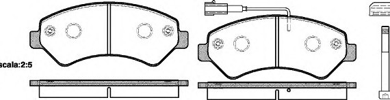 1275.01 Remsa Колодка торм. CITROEN JUMPER 06-, FIAT DUCATO 06-, PEUGEOT BOXER 06- передн. (пр-во REMSA)